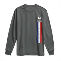 France Football Coq Soccer Throwback Jersey Style Long Sleeve Shirt Vintage French Flag