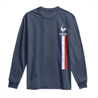 France Football Coq Soccer Throwback Jersey Style Long Sleeve Shirt Vintage French Flag