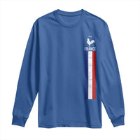 France Football Coq Soccer Throwback Jersey Style Long Sleeve Shirt Vintage French Flag