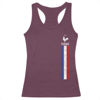 France Football Coq Soccer Throwback Jersey Style Racerback Tank Top Vintage French Flag