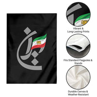 Iran Lion and Sun Flag Persian Calligraphy Garden Flag