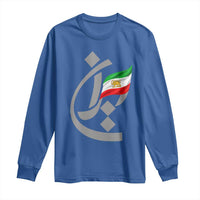 Iran Lion and Sun Flag Persian Calligraphy Long Sleeve Shirt