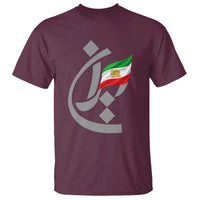 Iran Lion and Sun Flag Persian Calligraphy T Shirt