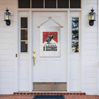 Funny Bull Rider Garden Flag I'll Be Back In 8 Seconds Bull Riding Rodeo
