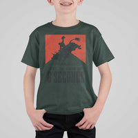 Funny Bull Rider T Shirt For Kid I'll Be Back In 8 Seconds Bull Riding Rodeo