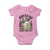 Funny Frog Alien Abduction Baby Onesie Gotta Go Vibes Are Off UFO Forest