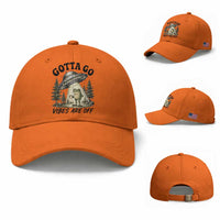 Funny Frog Alien Abduction Baseball Cap Gotta Go Vibes Are Off UFO Forest