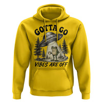 Funny Frog Alien Abduction Hoodie Gotta Go Vibes Are Off UFO Forest