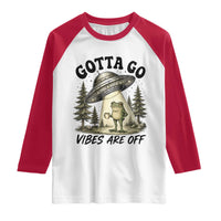 Funny Frog Alien Abduction Raglan Shirt Gotta Go Vibes Are Off UFO Forest