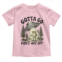 Funny Frog Alien Abduction Toddler T Shirt Gotta Go Vibes Are Off UFO Forest