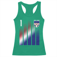 Cape Verde Flag Retro Sports Cabo Verdean Roots Racerback Tank Top
