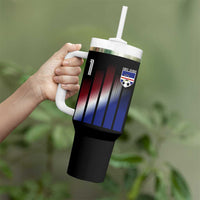 Cape Verde Flag Retro Sports Cabo Verdean Roots Tumbler With Handle