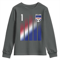 Cape Verde Flag Retro Sports Cabo Verdean Roots Youth Sweatshirt