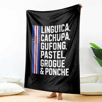 Cape Verde Cuisine Throw Blanket Linguica Cachupa Gufong Cabo Verde Heritage