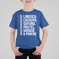 Cape Verde Cuisine T Shirt For Kid Linguica Cachupa Gufong Cabo Verde Heritage