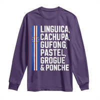 Cape Verde Cuisine Long Sleeve Shirt Linguica Cachupa Gufong Cabo Verde Heritage