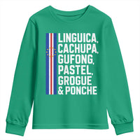 Cape Verde Cuisine Youth Sweatshirt Linguica Cachupa Gufong Cabo Verde Heritage