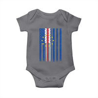 Half Cape Verdean Half American Baby Onesie Cabo Verdean Roots Vintage Cape Verde Flag
