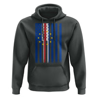 Half Cape Verdean Half American Hoodie Cabo Verdean Roots Vintage Cape Verde Flag