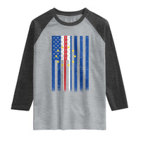 Half Cape Verdean Half American Raglan Shirt Cabo Verdean Roots Vintage Cape Verde Flag