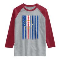 Half Cape Verdean Half American Raglan Shirt Cabo Verdean Roots Vintage Cape Verde Flag