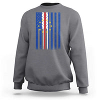 Half Cape Verdean Half American Sweatshirt Cabo Verdean Roots Vintage Cape Verde Flag