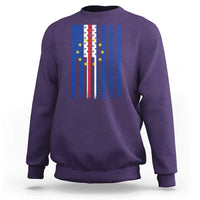 Half Cape Verdean Half American Sweatshirt Cabo Verdean Roots Vintage Cape Verde Flag