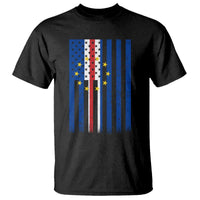 Half Cape Verdean Half American T Shirt Cabo Verdean Roots Vintage Cape Verde Flag