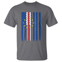 Half Cape Verdean Half American T Shirt Cabo Verdean Roots Vintage Cape Verde Flag