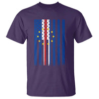 Half Cape Verdean Half American T Shirt Cabo Verdean Roots Vintage Cape Verde Flag