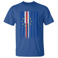 Half Cape Verdean Half American T Shirt Cabo Verdean Roots Vintage Cape Verde Flag