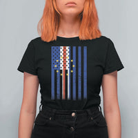 Half Cape Verdean Half American T Shirt For Women Cabo Verdean Roots Vintage Cape Verde Flag