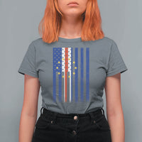 Half Cape Verdean Half American T Shirt For Women Cabo Verdean Roots Vintage Cape Verde Flag