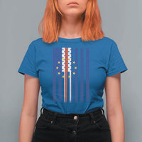 Half Cape Verdean Half American T Shirt For Women Cabo Verdean Roots Vintage Cape Verde Flag