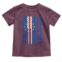Half Cape Verdean Half American Toddler T Shirt Cabo Verdean Roots Vintage Cape Verde Flag