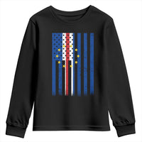 Half Cape Verdean Half American Youth Sweatshirt Cabo Verdean Roots Vintage Cape Verde Flag