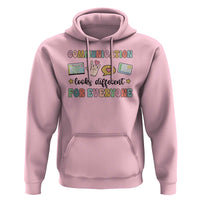 Special Education Teacher Hoodie Communication Looks Different For Everyone Autism Speech Therapy - Wonder Print Shop