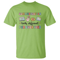 Special Education Teacher T Shirt Communication Looks Different For Everyone Autism Speech Therapy - Wonder Print Shop