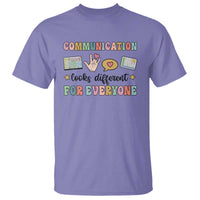 Special Education Teacher T Shirt Communication Looks Different For Everyone Autism Speech Therapy - Wonder Print Shop