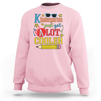 Funny Kindergarten Just Got A Lot Cooler Sweatshirt First Day Of School Sunglass Red Apple - Wonder Print Shop