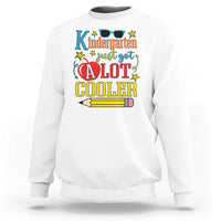 Funny Kindergarten Just Got A Lot Cooler Sweatshirt First Day Of School Sunglass Red Apple - Wonder Print Shop