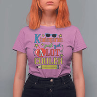 Funny Kindergarten Just Got A Lot Cooler T Shirt For Women First Day Of School Sunglass Red Apple - Wonder Print Shop