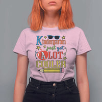 Funny Kindergarten Just Got A Lot Cooler T Shirt For Women First Day Of School Sunglass Red Apple - Wonder Print Shop