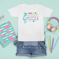 Funny Back To School T Shirt For Kid This Mermaid Is Headed To 1st Grade Bubbles Starfish Seashell - Wonder Print Shop