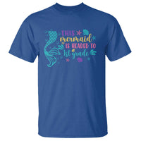 Funny Back To School T Shirt This Mermaid Is Headed To 1st Grade Bubbles Starfish Seashell - Wonder Print Shop
