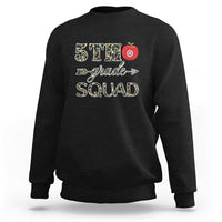 Funny Back To School Hunting Sweatshirt 5TH Grade Squad Camo Flag Apple Arrow - Wonder Print Shop