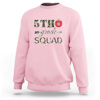 Funny Back To School Hunting Sweatshirt 5TH Grade Squad Camo Flag Apple Arrow - Wonder Print Shop