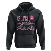 Funny Back To School Hunting Hoodie 5TH Grade Squad Pink Camo Flag Apple Arrow - Wonder Print Shop