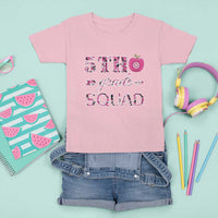 Funny Back To School Hunting T Shirt For Kid 5TH Grade Squad Pink Camo Flag Apple Arrow - Wonder Print Shop