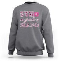 Funny Back To School Hunting Sweatshirt 5TH Grade Squad Pink Camo Flag Apple Arrow - Wonder Print Shop